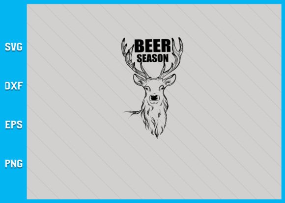 Beer Season 2 - Camo Funny Deer Hunter Graphics for Crafts