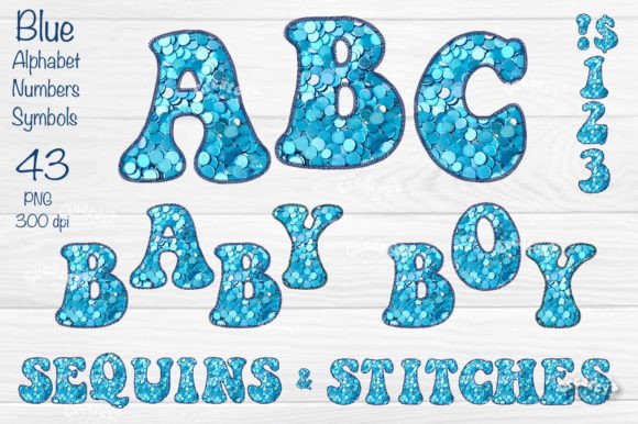 Blue Alphabet PNG Baby Boy Letters Review for Embroidery Projects
