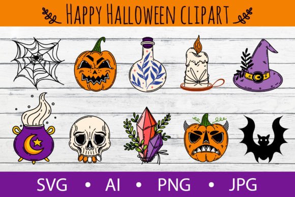 Halloween Clipart Spooky Pumpkins SVG Review
