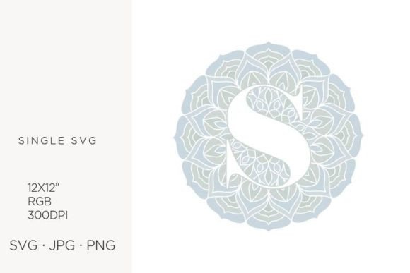 Mandala Monogram Letter S Graphics and Icons