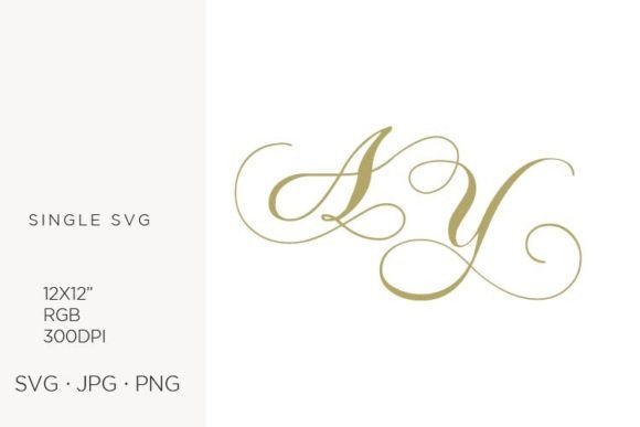 Monogram, Letter A and Y Graphics for Icons