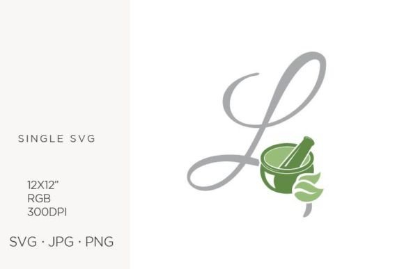 Mortar and Pestle, Spice and Letter L - A Versatile Graphic Asset