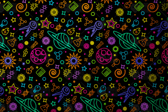 Neon Cosmos Seamless Pattern Review