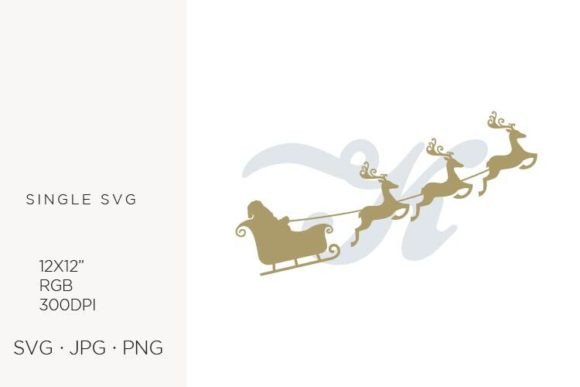 Santa Claus Sky Sledge Icon for Graphic Design