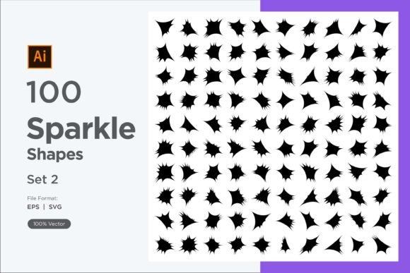 Sparkle Shape Symbol Sign V1-100-2 for Branding and Marketing