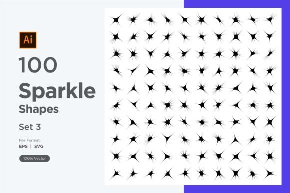 Sparkle Shape Symbol Sign V2-100 -3 for Modern Branding and Marketing