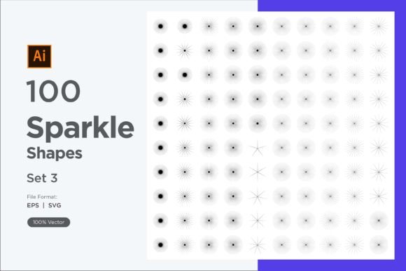 Sparkle Shape Symbol Sign V3-100 -3 for Branding and Marketing