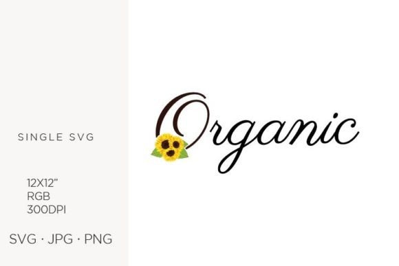 Sunflowers Word Organic Graphics