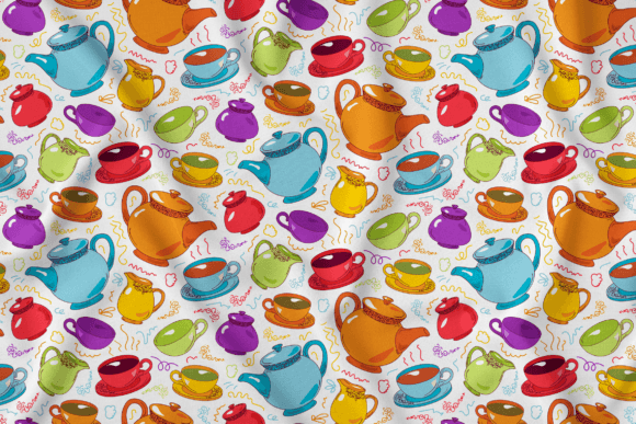 Tea Time Drink Pattern: A Versatile Graphic Design Asset